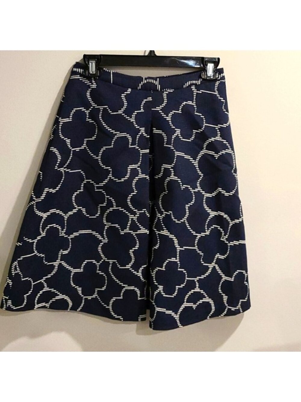 Pink Tartan Navy and White pattern skirt w/pockets